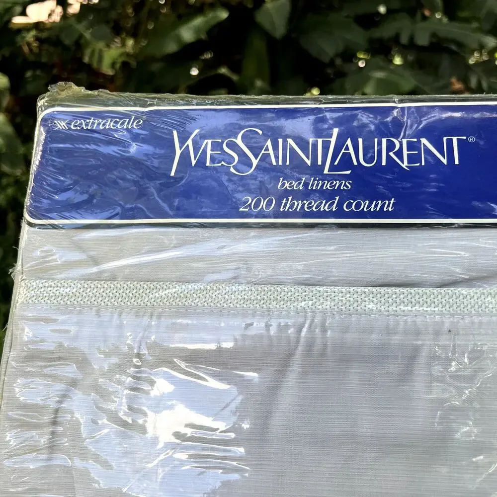 Yves Saint Laurent One Twin Flat Sheet YSL Vintage New Old Stock 1987